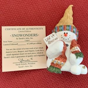 Sarah's Attic Snowonders 6400 January "Capper" Snowman Winter